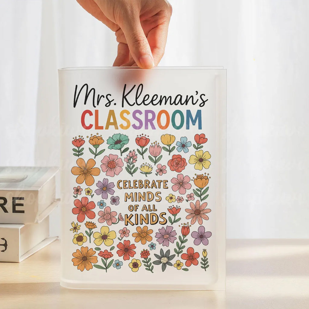 Autism Acrylic Book Vase : Celebrate Minds of All Kinds