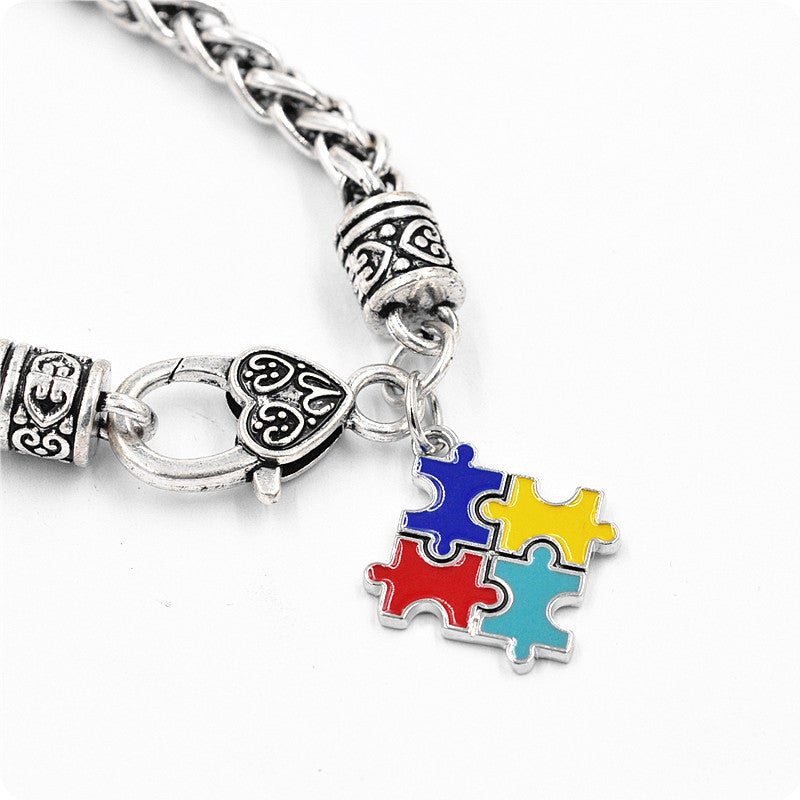 Autism Awareness Charm Bracelet - (Buy 1 Get 1 Free - 2 Hats Total)