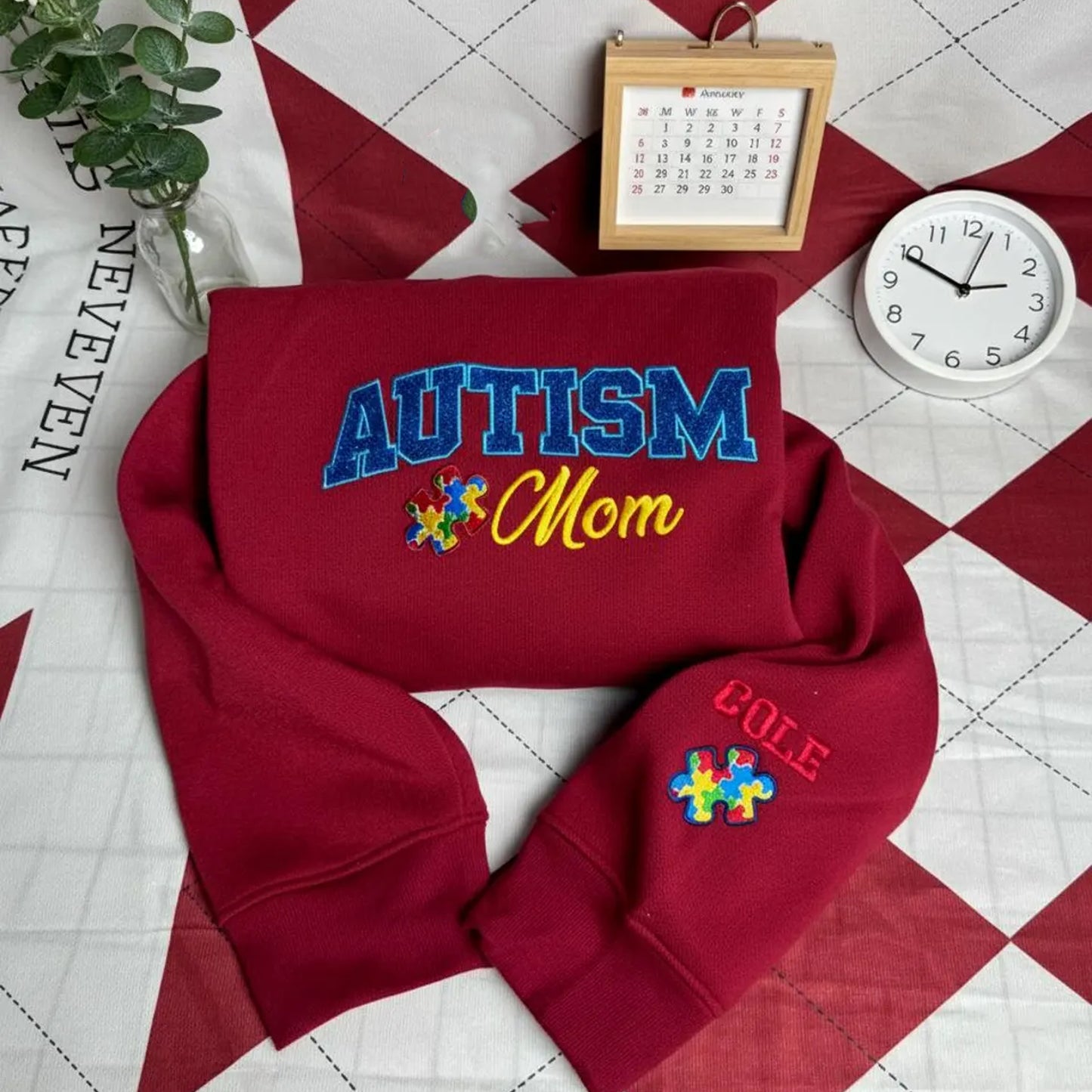 Custom Autism Awareness Embroidered Glitter Shirts