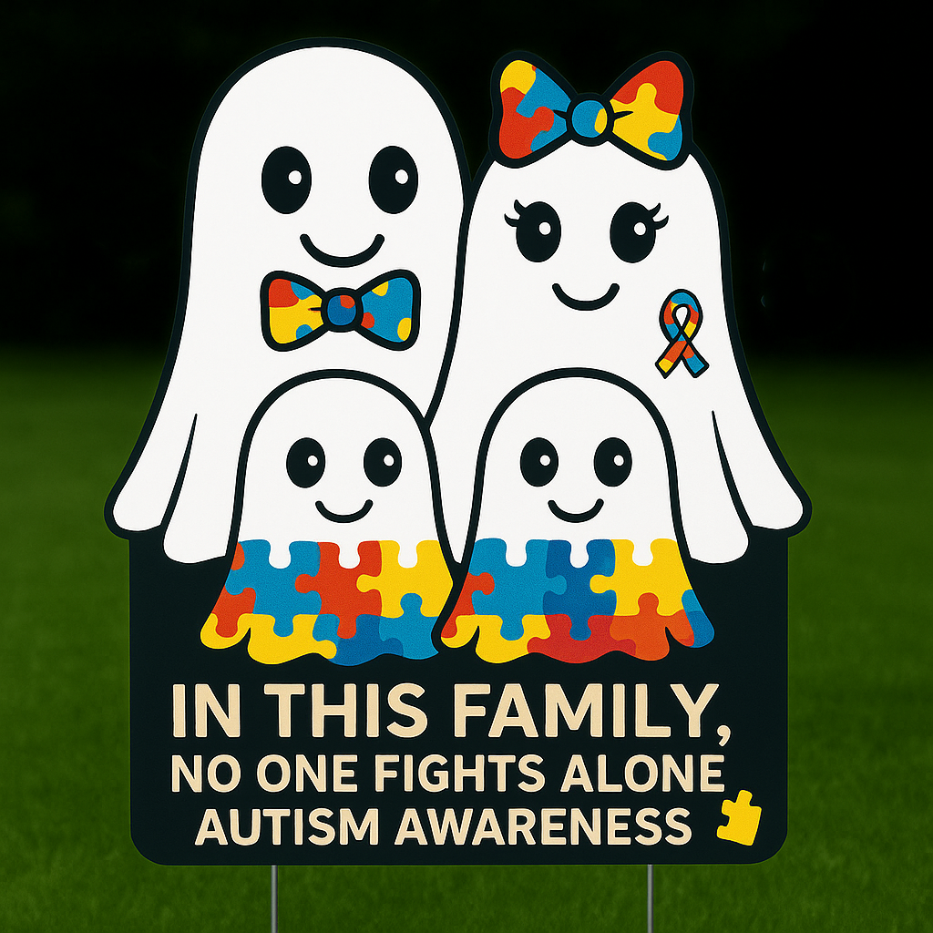 Autism Awareness Halloween Yard Sign