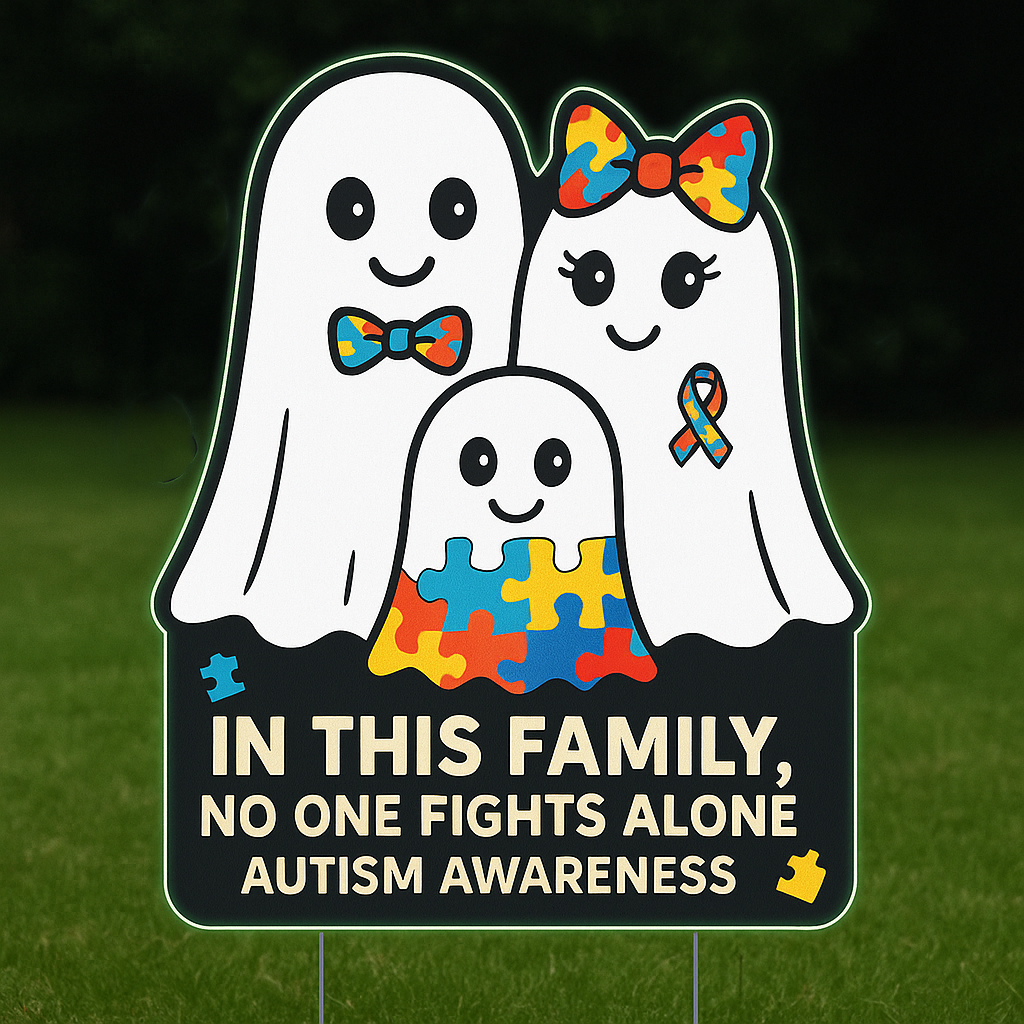Autism Awareness Halloween Yard Sign