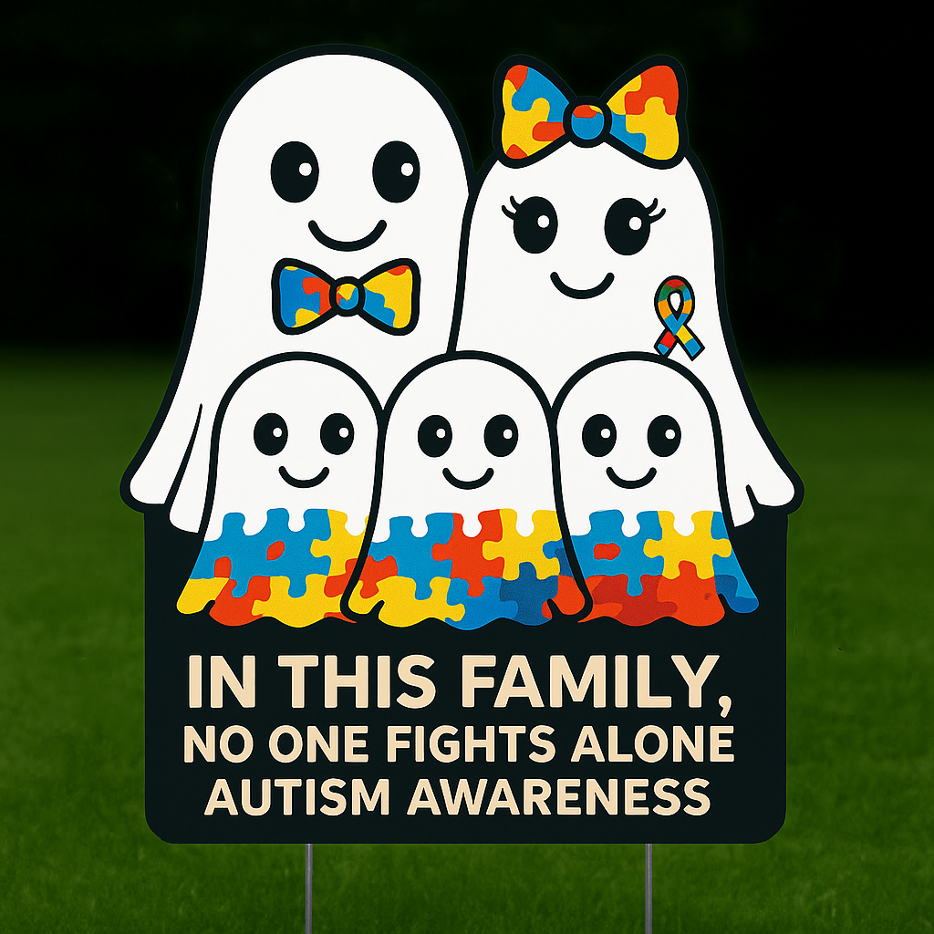 Autism Awareness Halloween Yard Sign