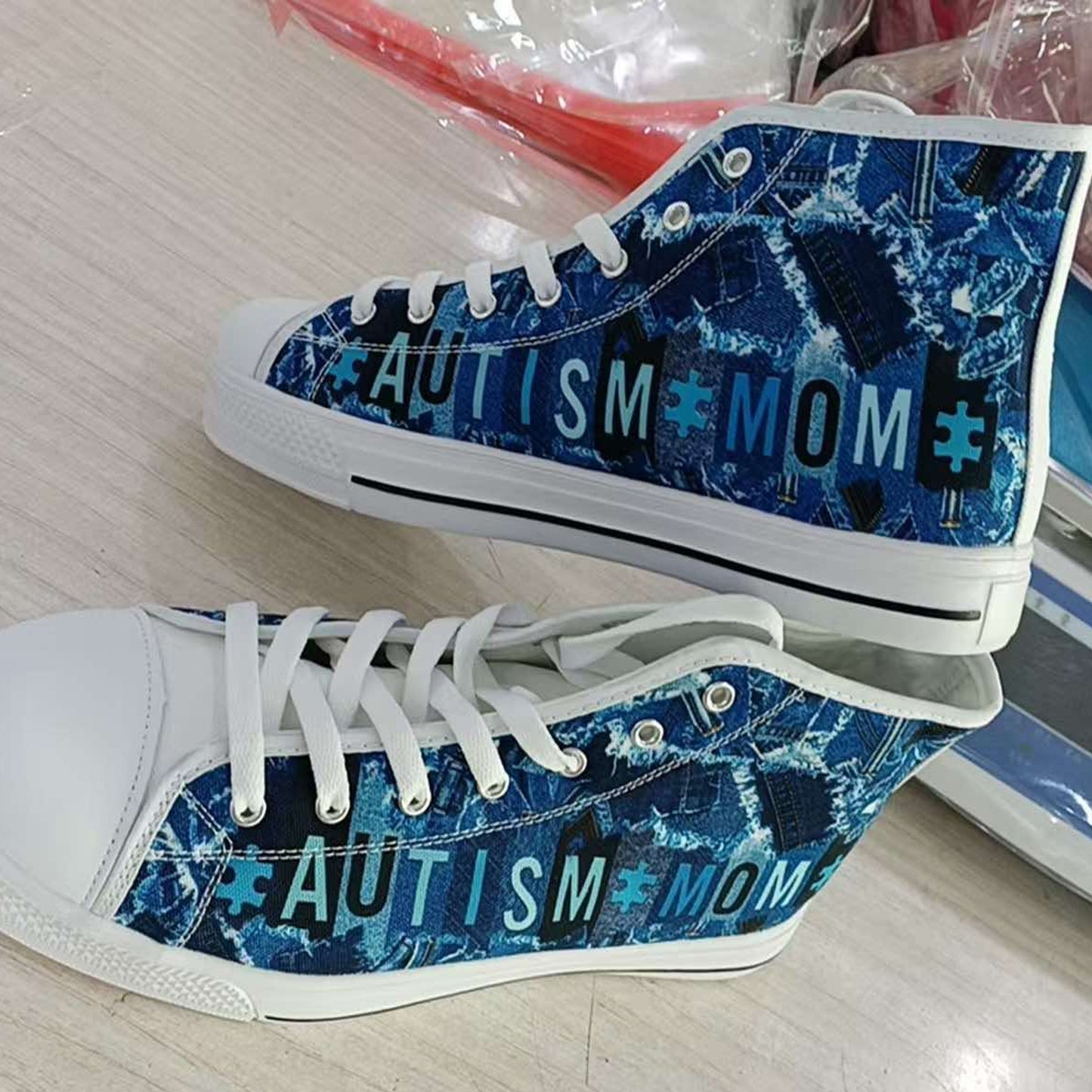 Autism Mom High Top Shoes