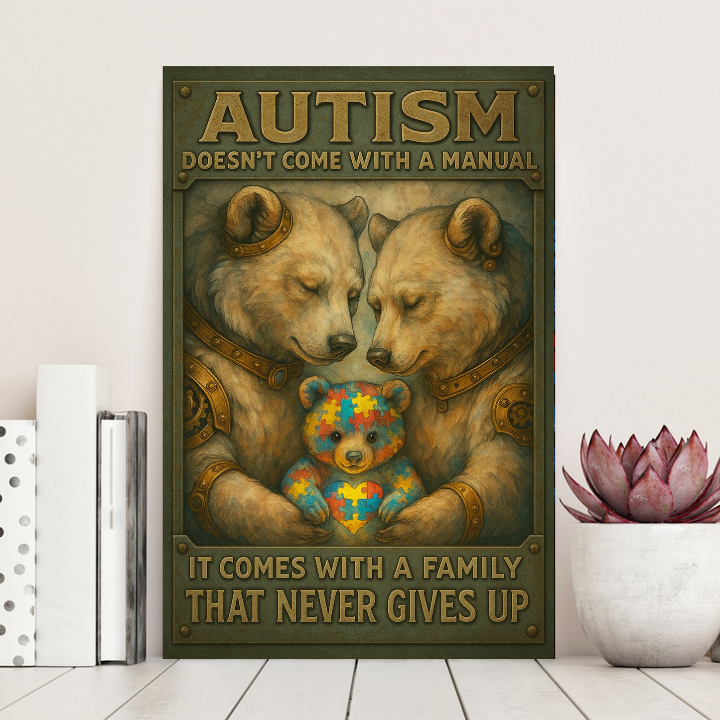 Autism Awareness Poster : A Family That Never Gives Up