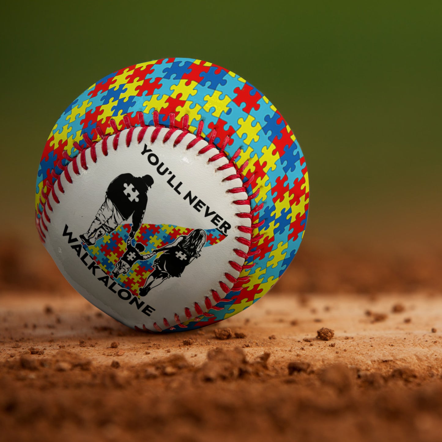 Autism Baseball Ball : You'll Never Walk Alone