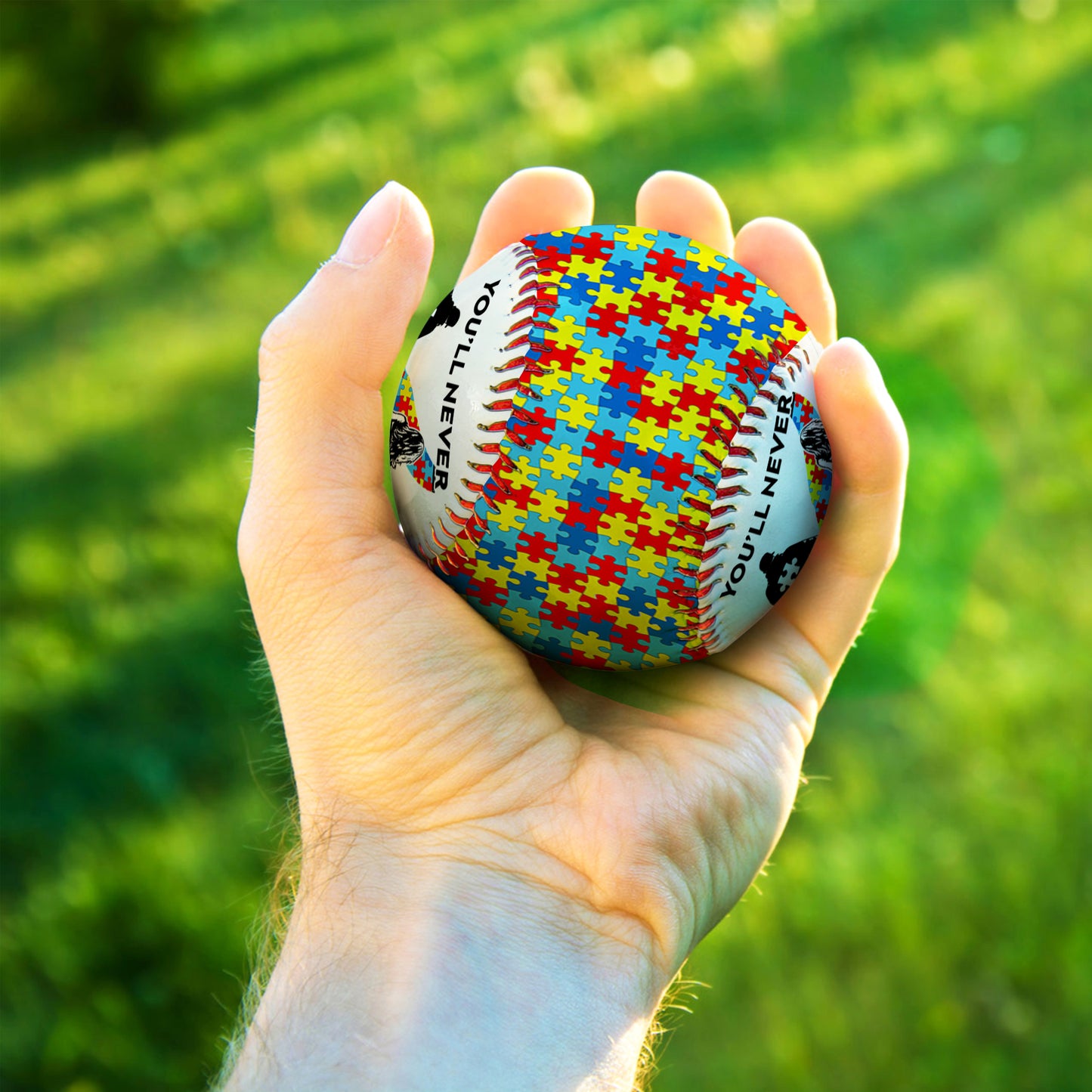 Autism Baseball Ball : You'll Never Walk Alone