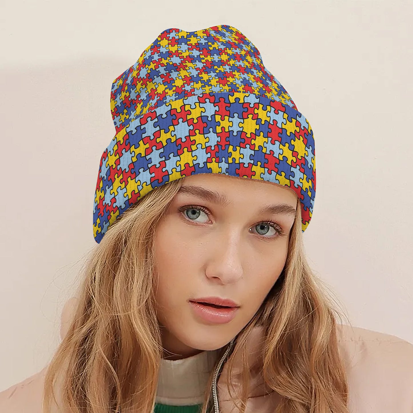 Autism Puzzle Beanie Hat