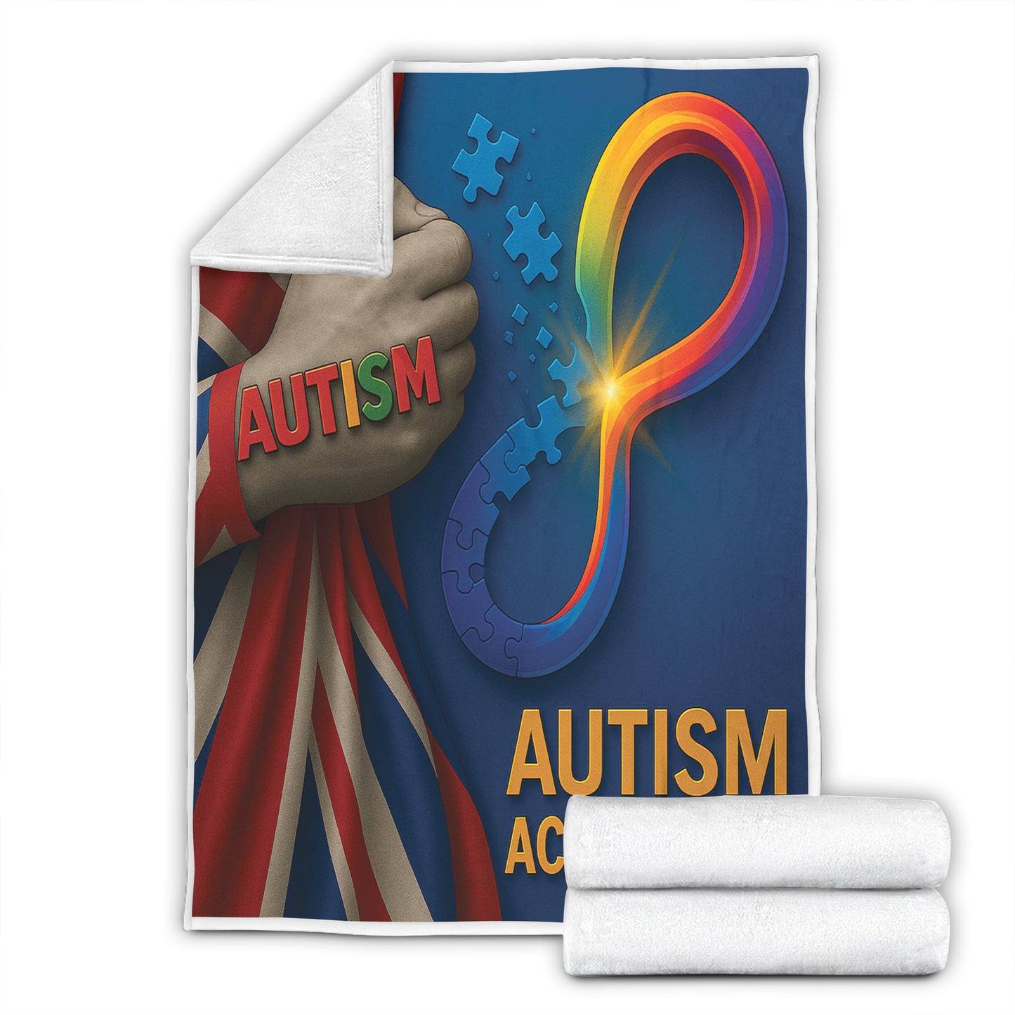 Autism Awareness Fleece Blanket : Autism Acceptance