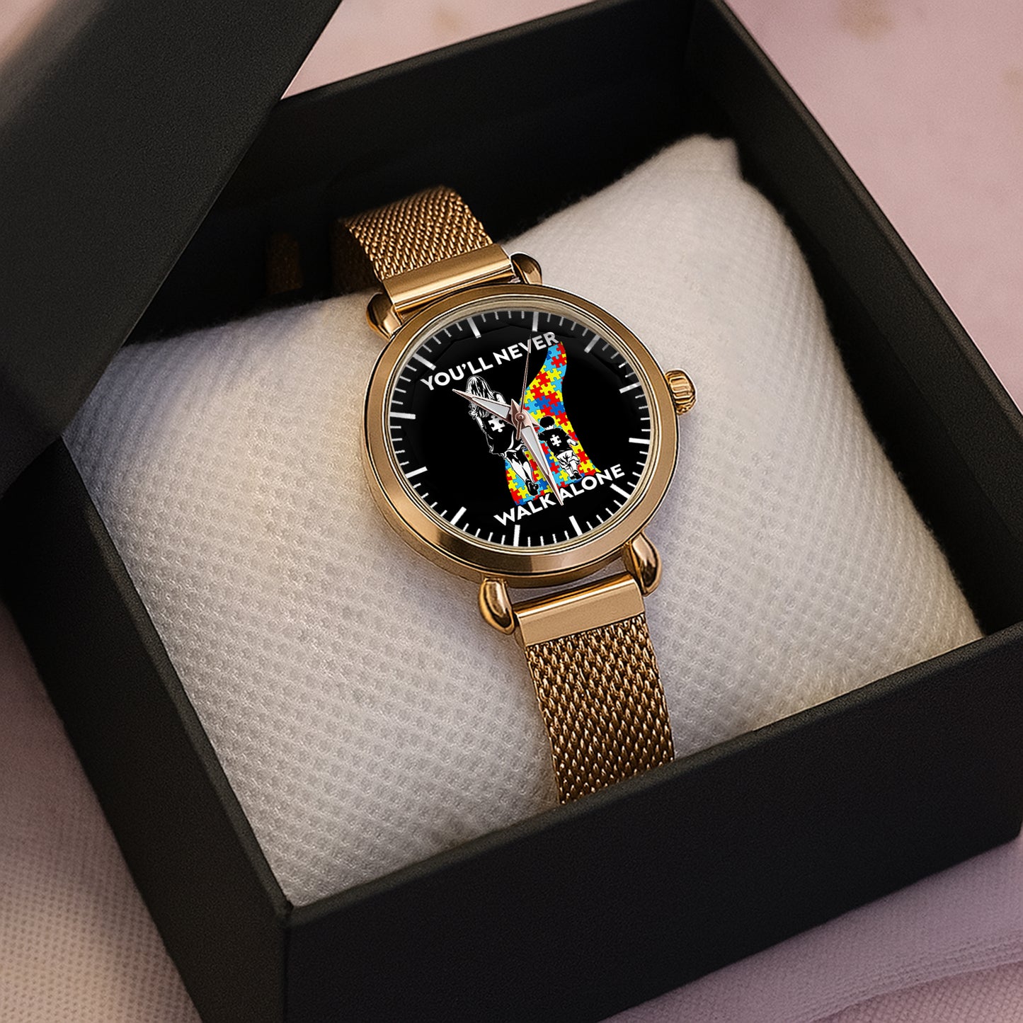 Autism Mesh Strap Quartz Watch