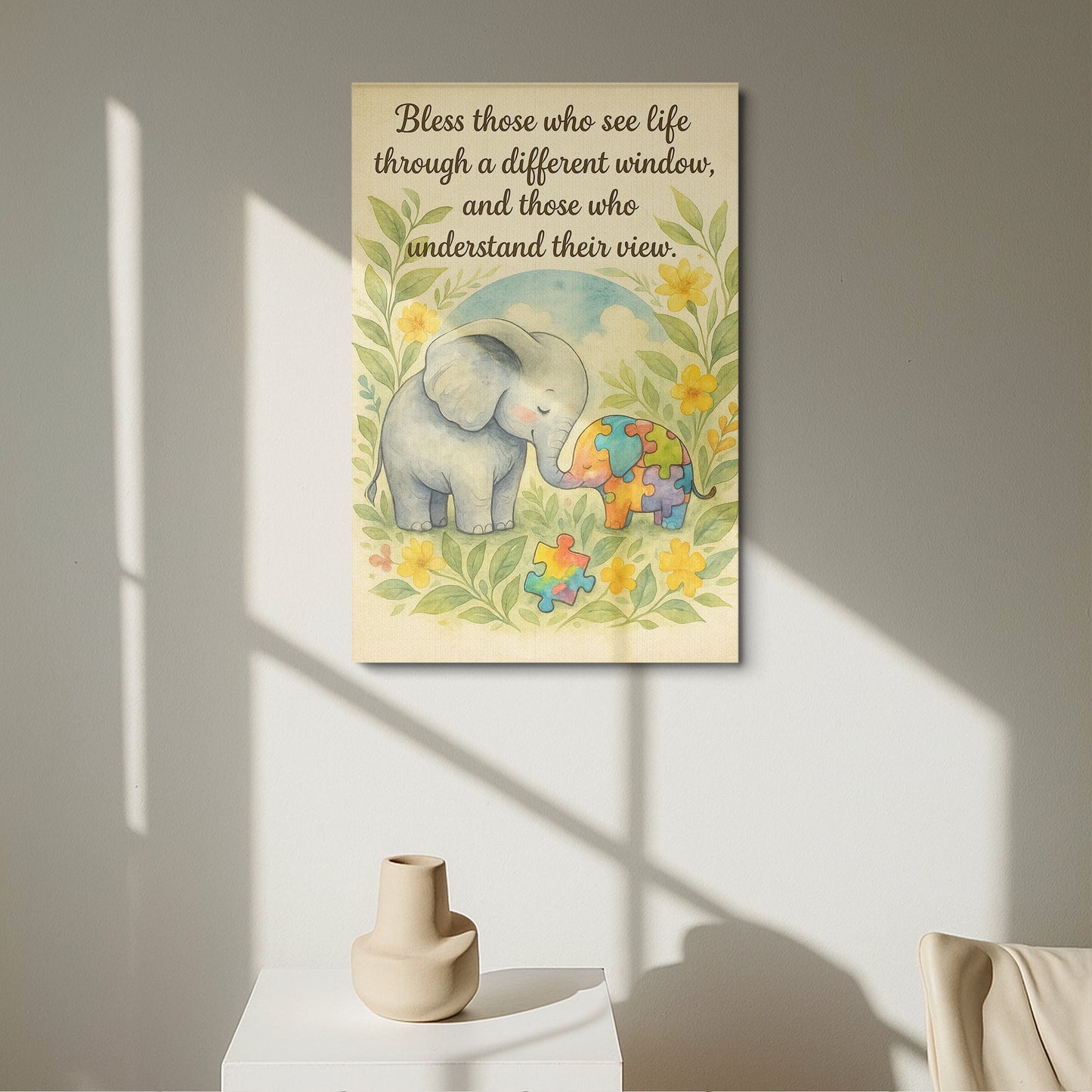 Autism Awareness Poster/Canvas – Bless Those Who See Life Differently