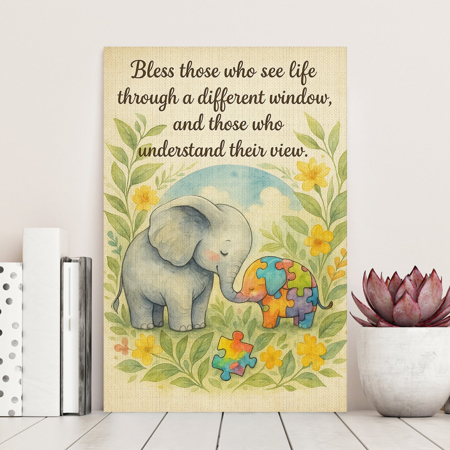 Autism Awareness Poster/Canvas – Bless Those Who See Life Differently