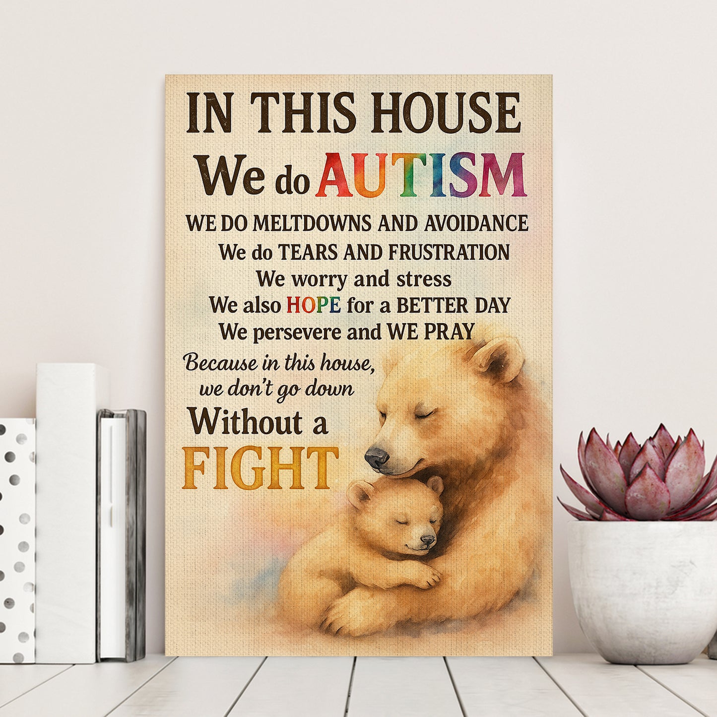 Autism Awareness Poster/Canvas : In This House We Do Autism ...