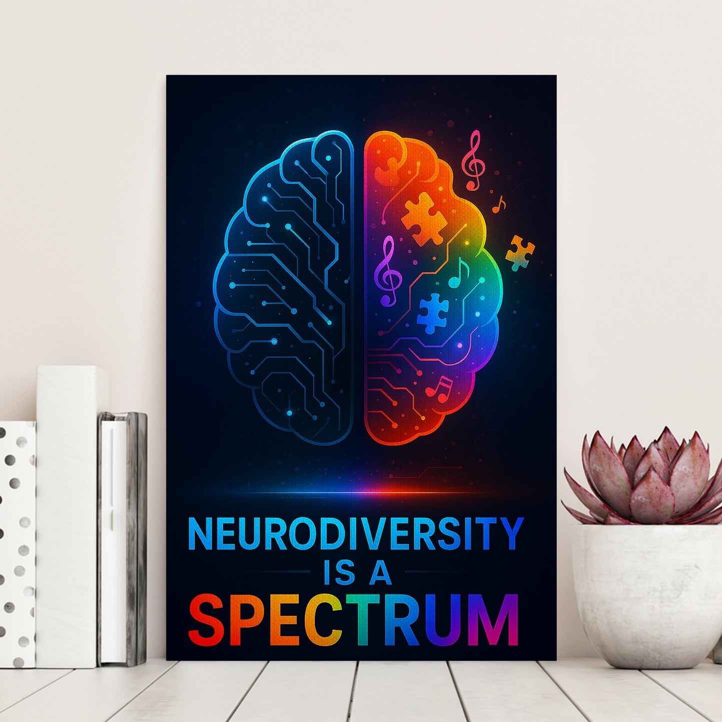 Autism Awareness Poster/Canvas : NEURODIVERSITY IS A SPECTRUM