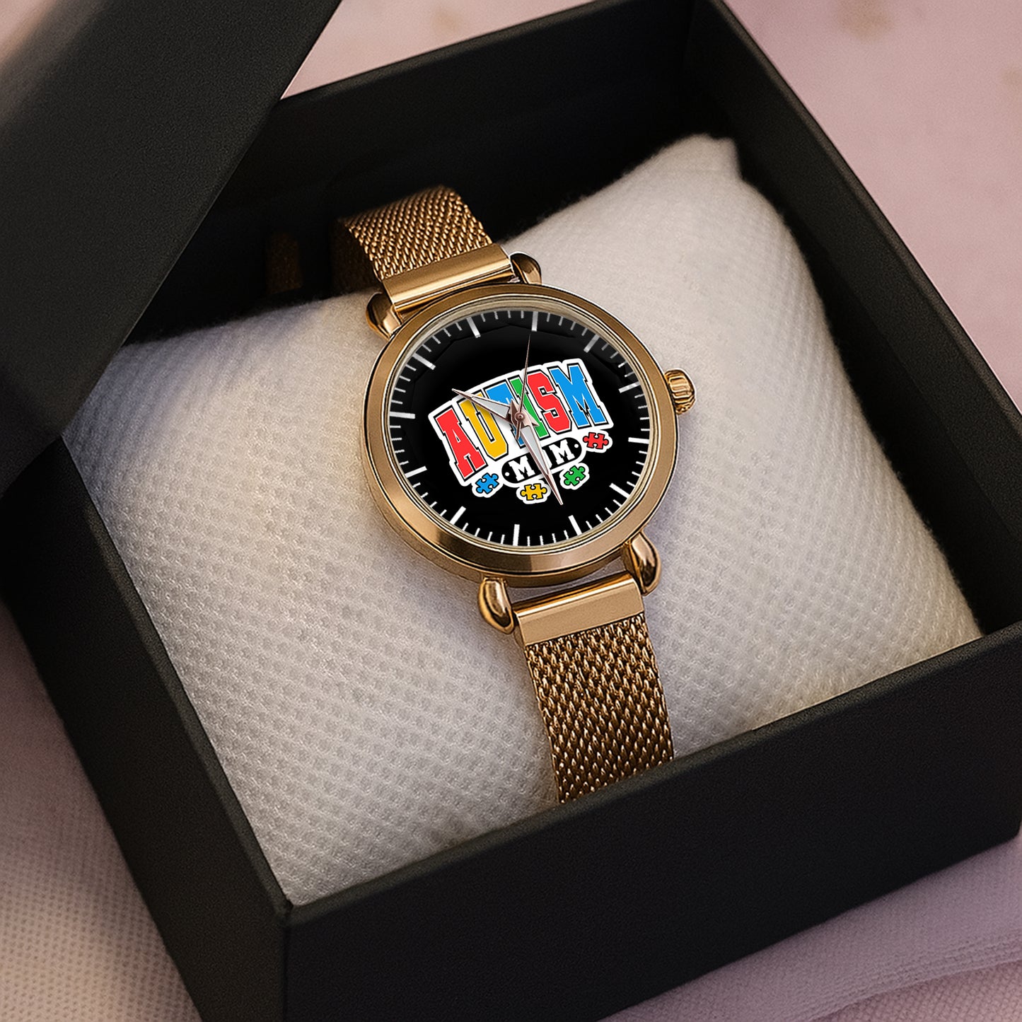 Autism Mom Mesh Strap Quartz Watch