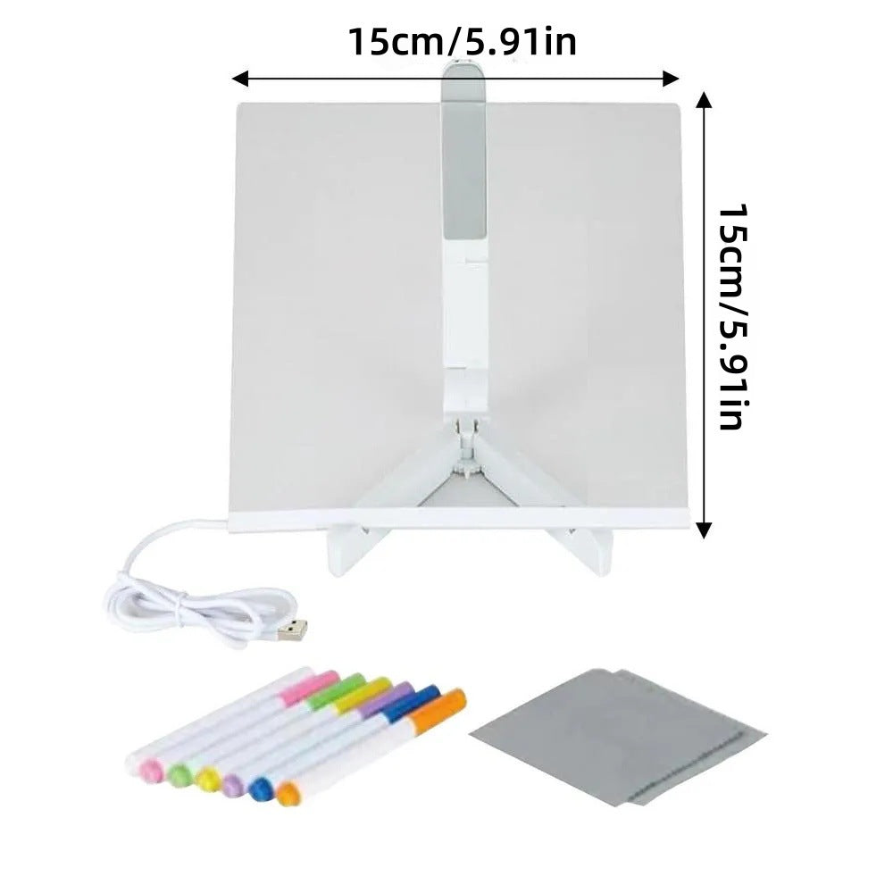 Sensory LED Acrylic Glow Board - Tabletop Message & Drawing Board