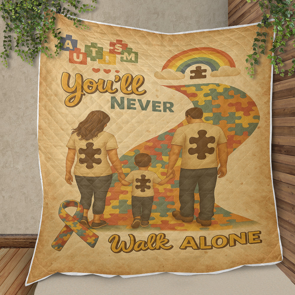 Autism Quilt : You'll Never Walk Alone