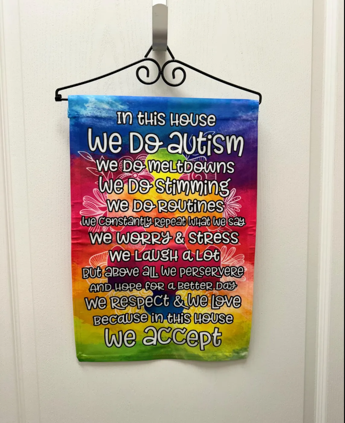 In This House We Do Autism Awareness House Flag