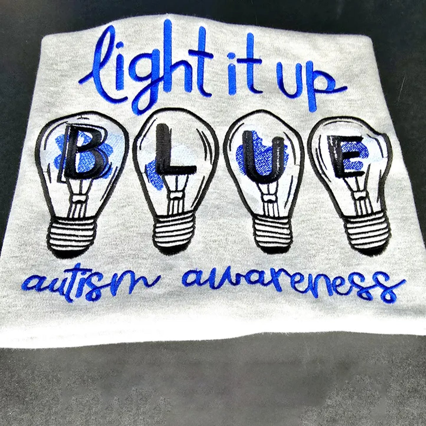 Light It Up Autism Awareness Embroidered Shirts