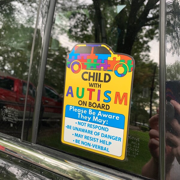 Autism Child On Board Various Options available Decal Sticker