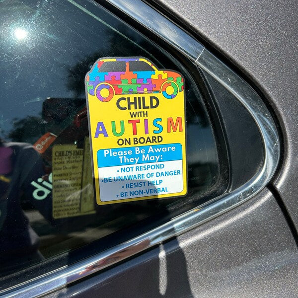 Autism Child On Board Various Options available Decal Sticker