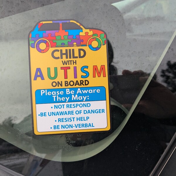 Autism Child On Board Various Options available Decal Sticker