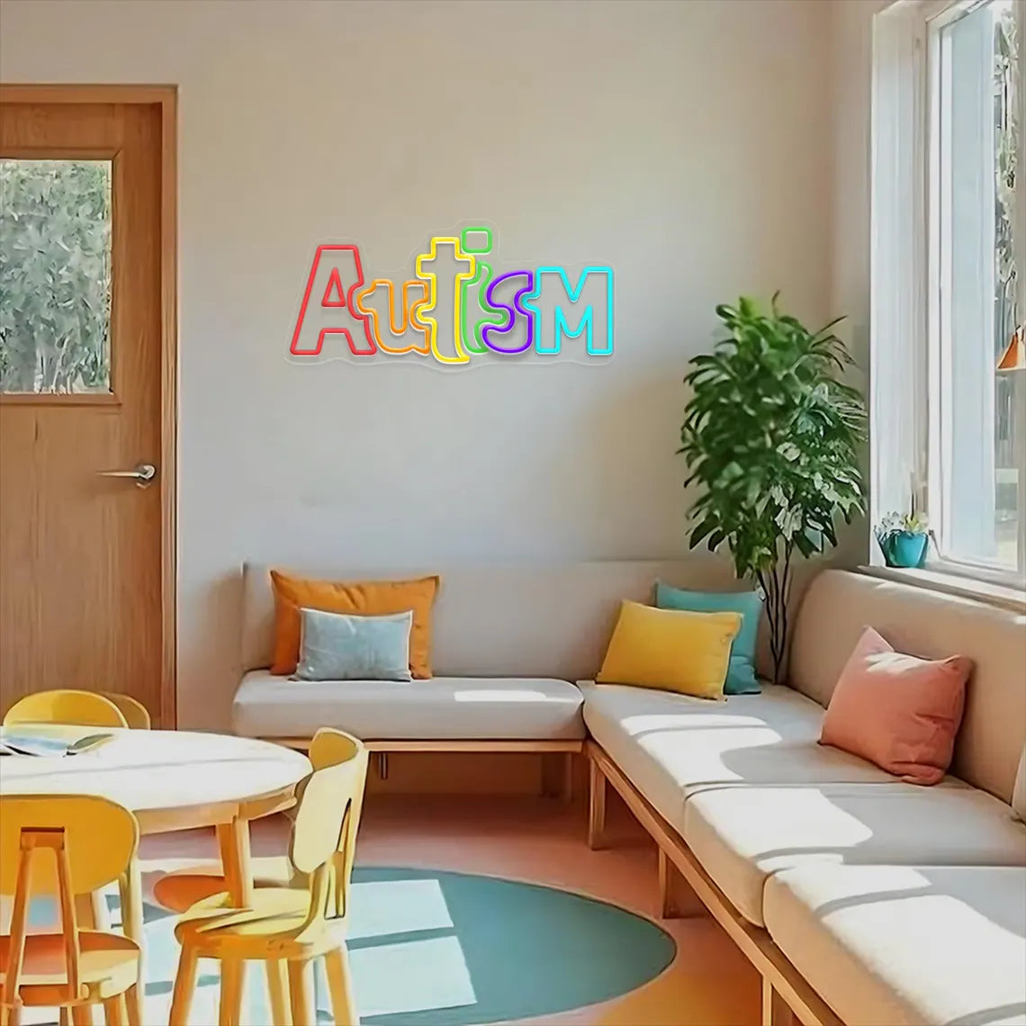 Custom Autism Awareness Neon Sign – LED Wall Decor for Kids Room