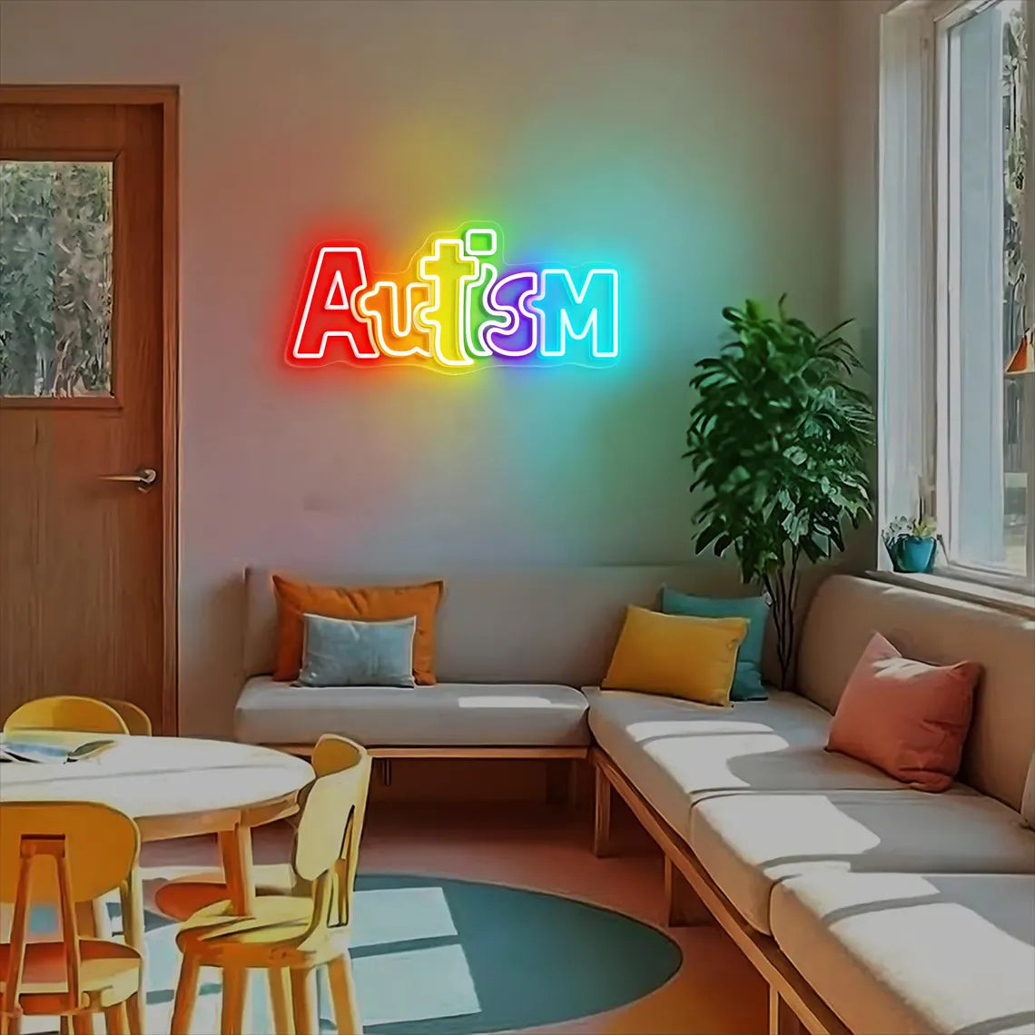 Custom Autism Awareness Neon Sign – LED Wall Decor for Kids Room