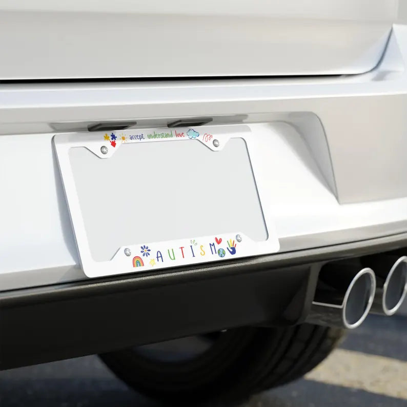 π§© Autism Puzzle License Plate Frame