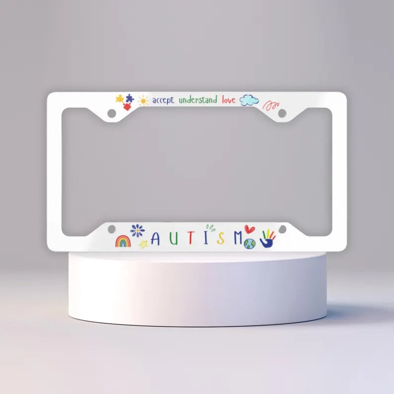 π§© Autism Puzzle License Plate Frame