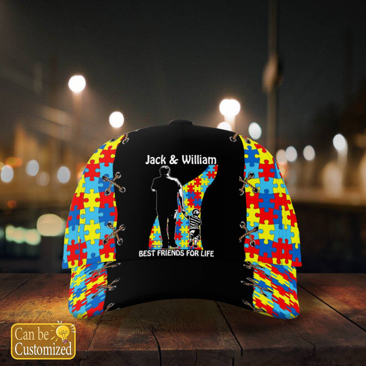 Grandpa & Grandson Best Friends For Life, Autism Baseball Cap