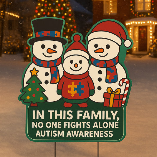Autism Awareness Christmas Yard Sign