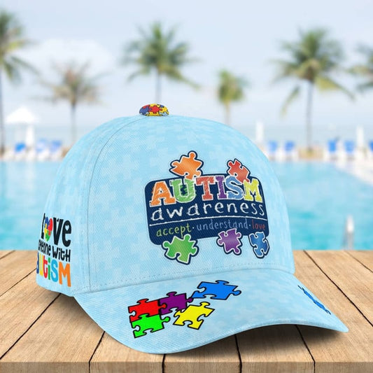 Baseball Cap Autism Awareness : Accept Understand Love