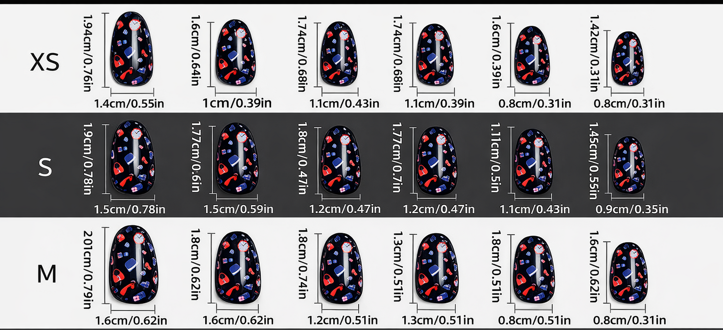 Puzzle Piece Autism Awareness Press-On Nails - Colorful False Nail Set