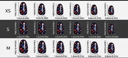 Puzzle Piece Autism Awareness Press-On Nails - Colorful False Nail Set