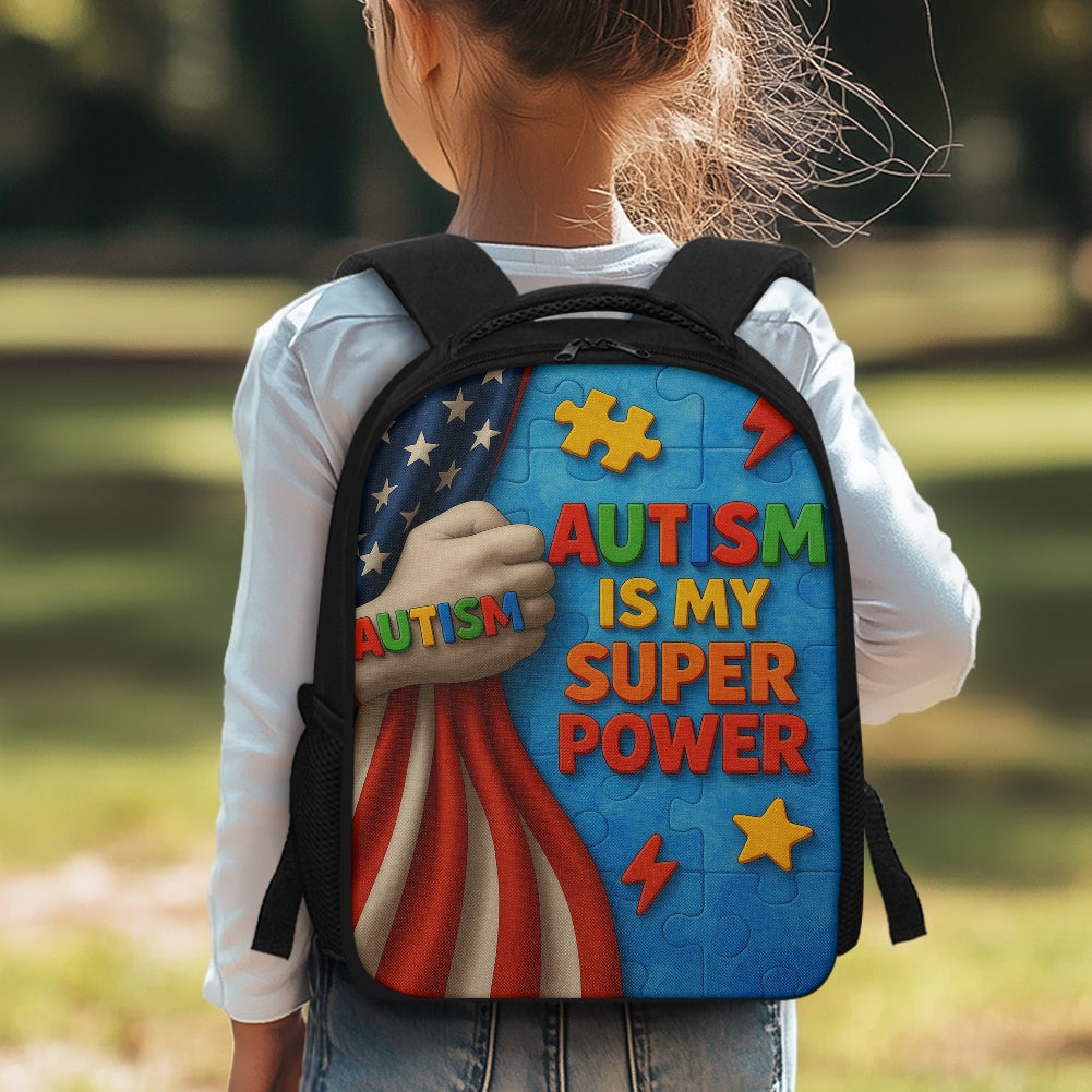 Autism Awareness Children's Backpack : Autism is My Superpower