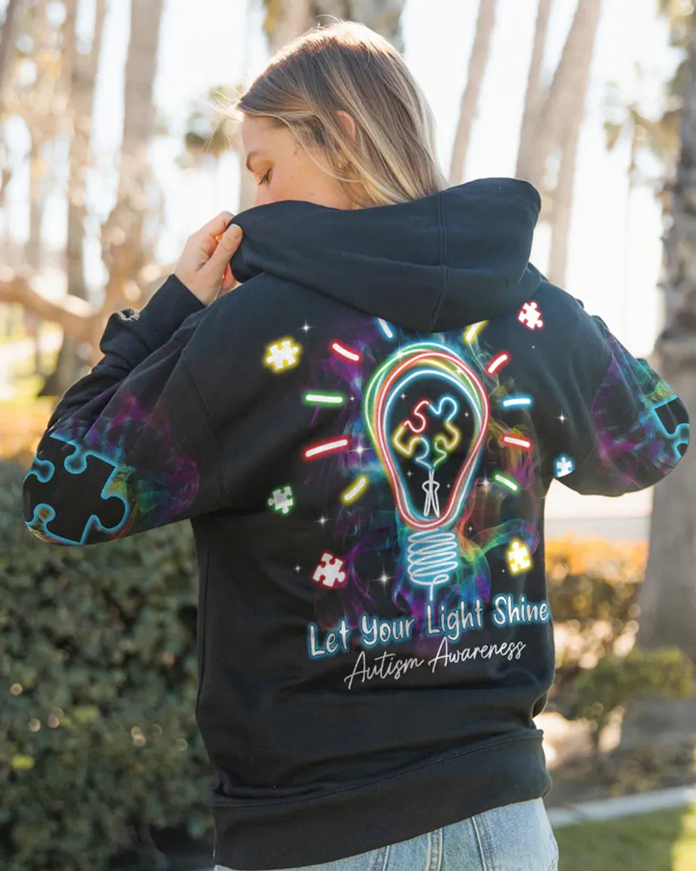 Let Your Light Shine Women's Autism Awareness Shirts