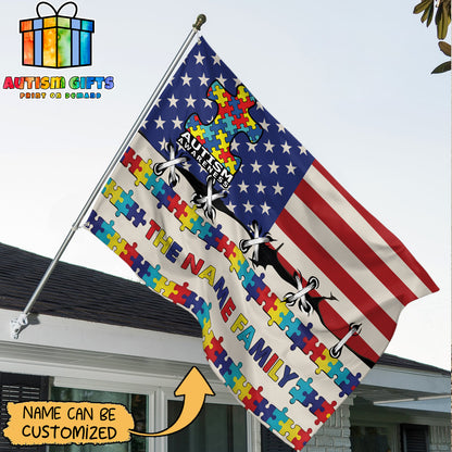 Personalized Autism Awareness House Flag