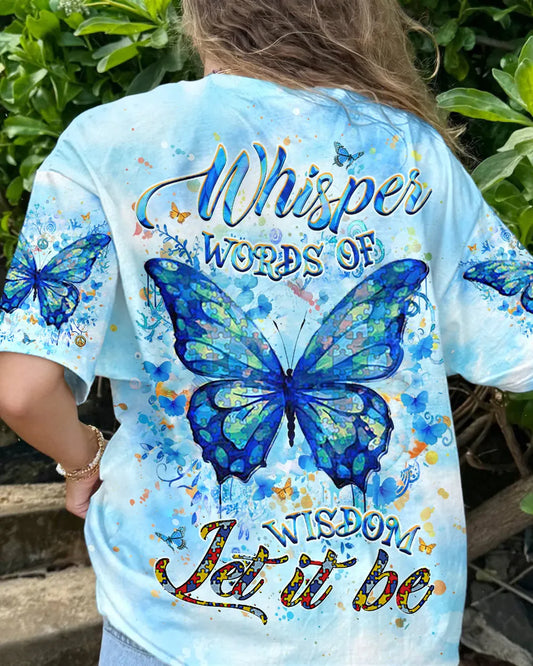 Whisper words of wisdom let it be - Autism AOP Unisex Standard T-shirt (Made In USA)