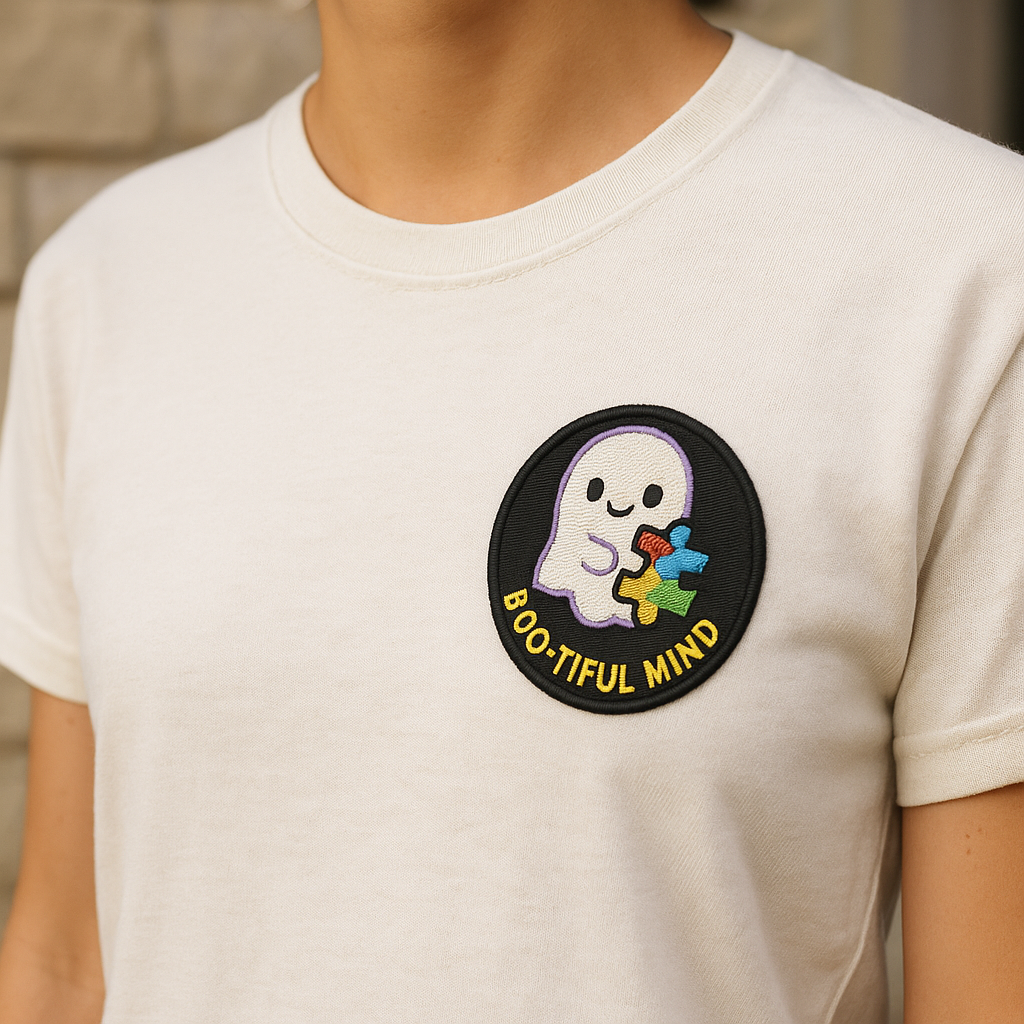 Autism Halloween Embroidered Patches : Boo-Tiful Mind