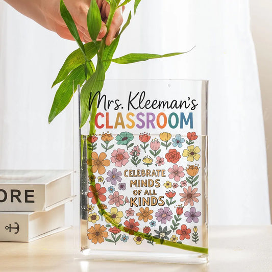 Autism Acrylic Book Vase : Celebrate Minds of All Kinds