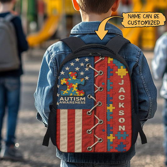 Personalized  Name Autism Awareness Children's Backpack