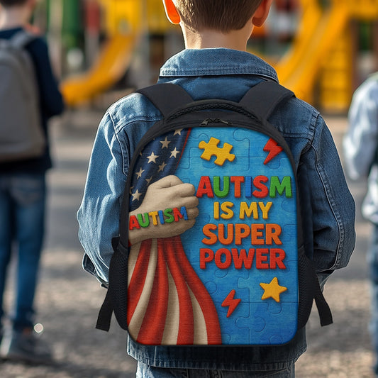 Autism Awareness Children's Backpack : Autism is My Superpower