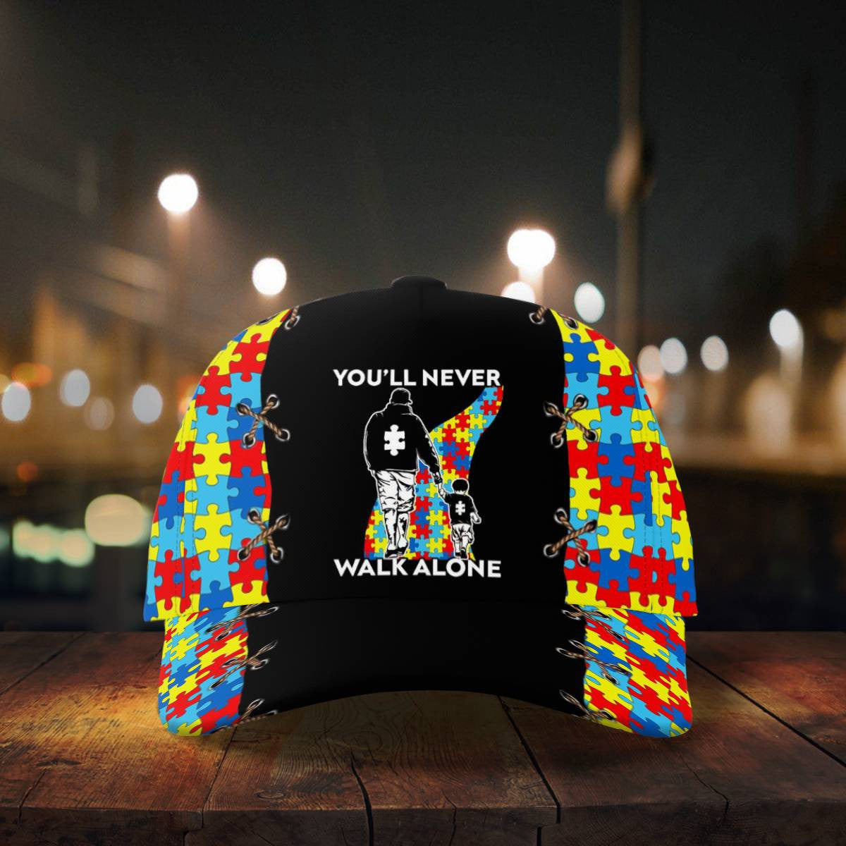 Autism Baseball Cap : You'll never walk alone
