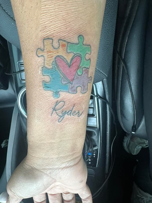 Personalized Name Autism Puzzle Heart