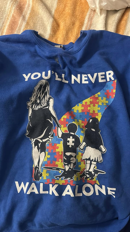 Autism T-Shirt : You Never Walk Alone