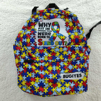 Autism Backpack : Why fit in when you are born to stand out ?