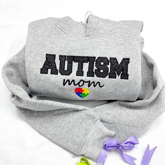 Autism Awareness Embroidered Glitter  Shirts