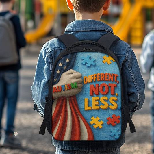 Autism Awareness Children's Backpack : Different, Not Less.