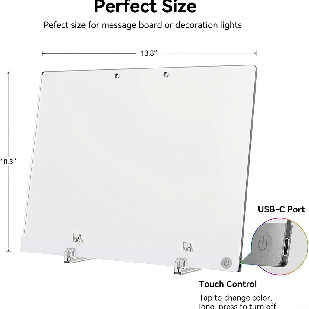 Sensory LED Acrylic Message Board - Autism Friendly Visual Tool
