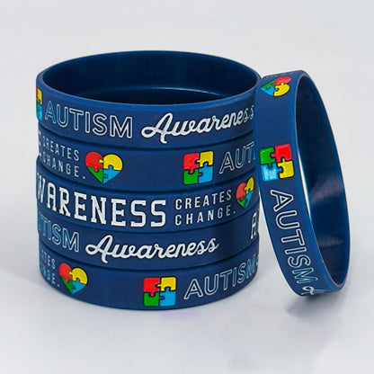 Autism Awareness Puzzle Piece Silicone Wristbands